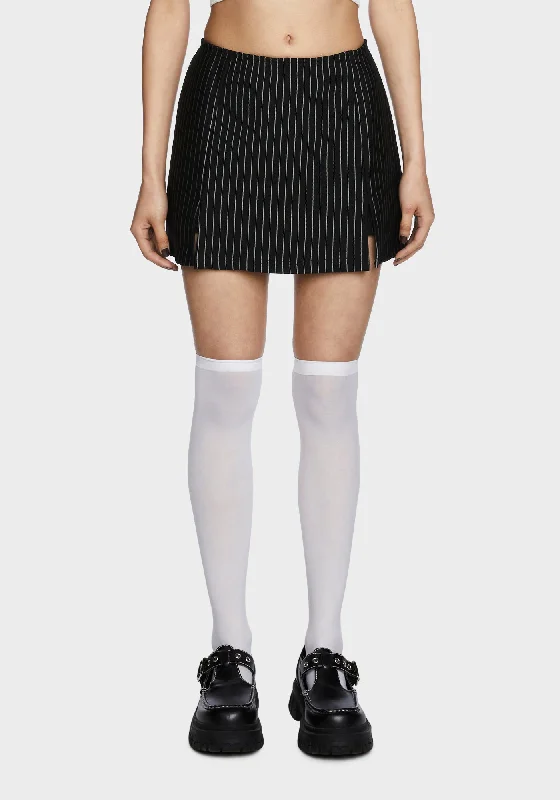 Under The Boardwalk Mini Skort - Pinstripe