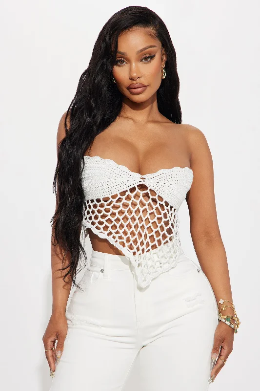 Under The Sea Crochet Top - White