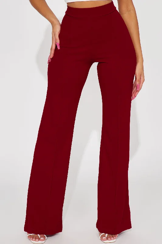 Victoria High Waisted Dress Pants - Red