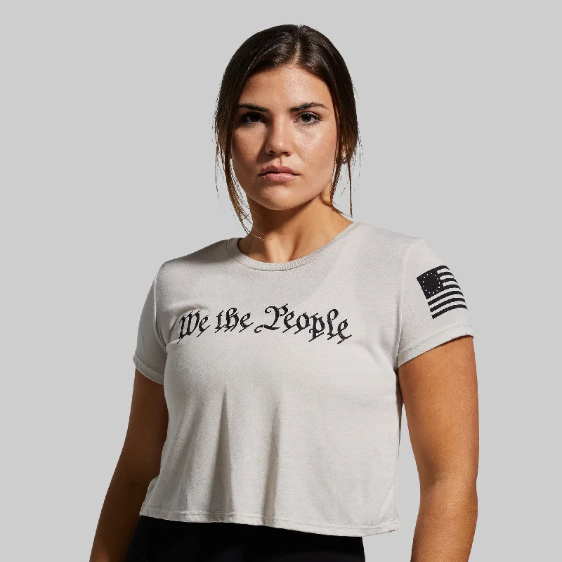 We The People Crop Tee (Tan)