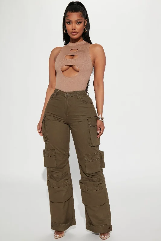 Weekender Wide Leg Cargo Pant - Olive