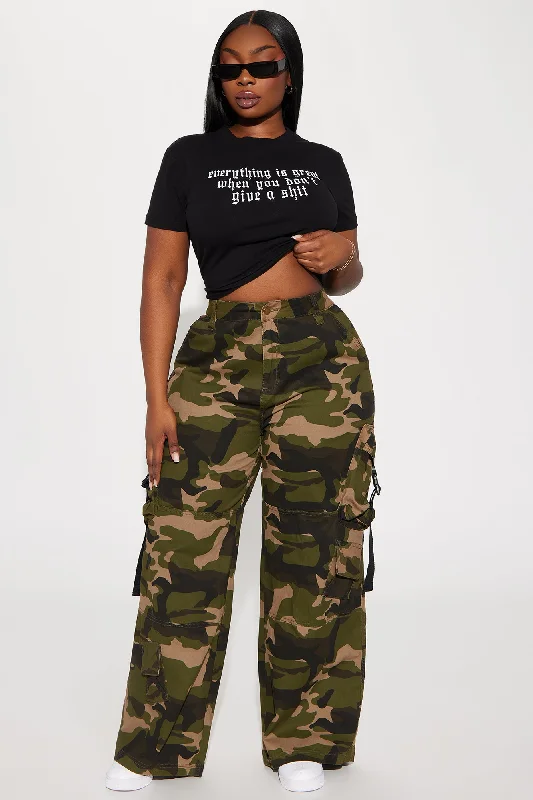 What Everybody Wants Camo Cargo Pant - Olive/combo