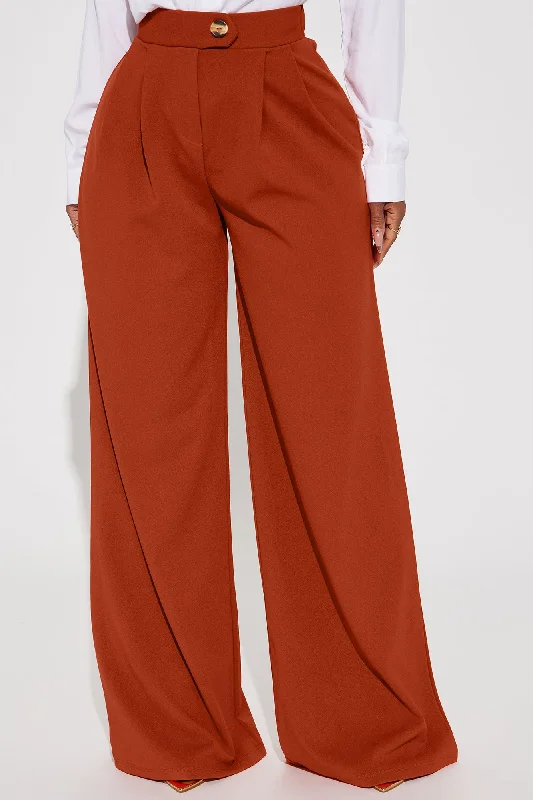 What Matters Most Wide Leg Trouser - Rust