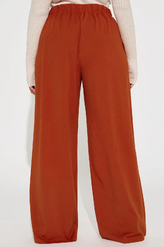 What Matters Most Wide Leg Trouser - Rust