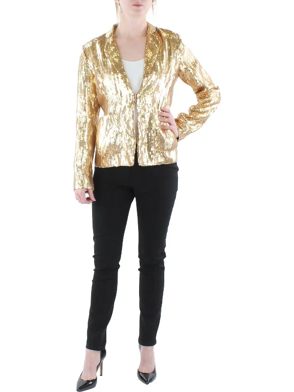 Womens Sequined Dressy Suit Jacket