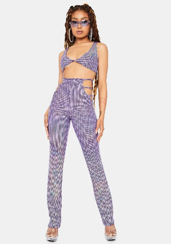 You're My Soulmate Cut-Out Pant Set