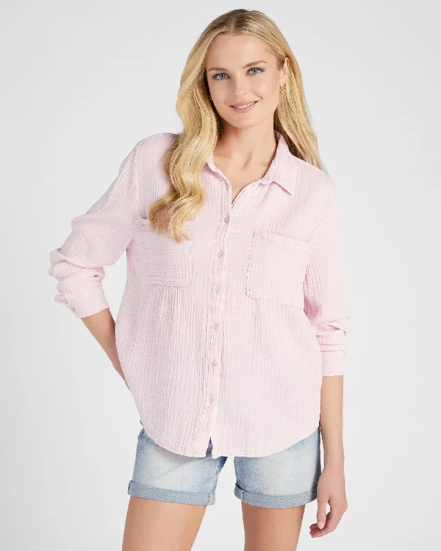 Kaili Button Up Gauze Top