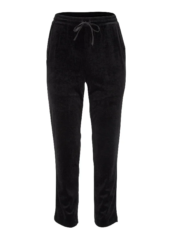 Velveteen pull on pants - Black