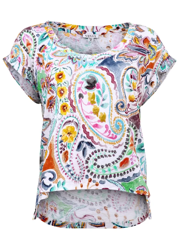 Scoop neck tee - Fiesta Floral