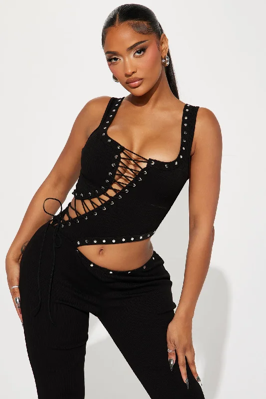 Zarine Ribbed Jumpsuit - Black