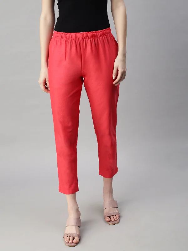 Woven Kurti Pant-Coral