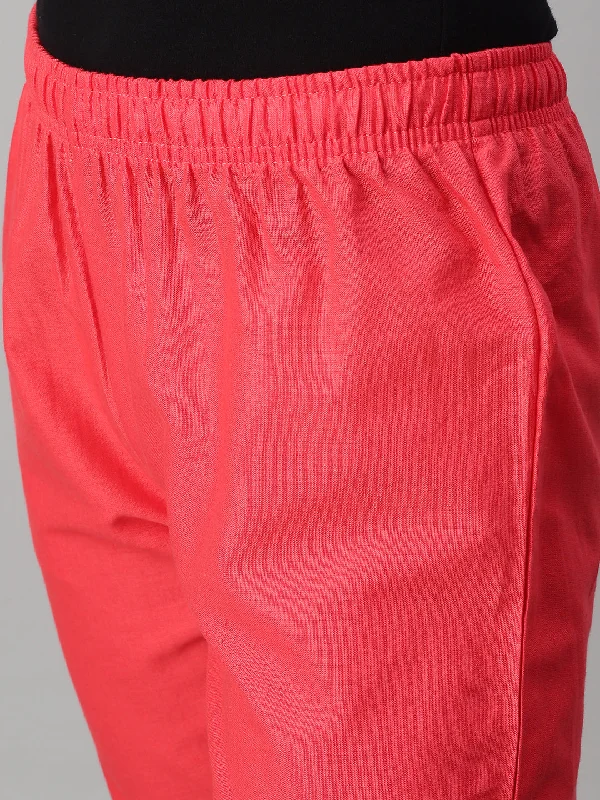 Woven Kurti Pant-Coral