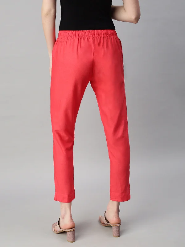 Woven Kurti Pant-Coral